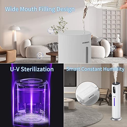 Authentic Humidifiers for Bedroom Large Room, ZXBEER 9L Top Fill 